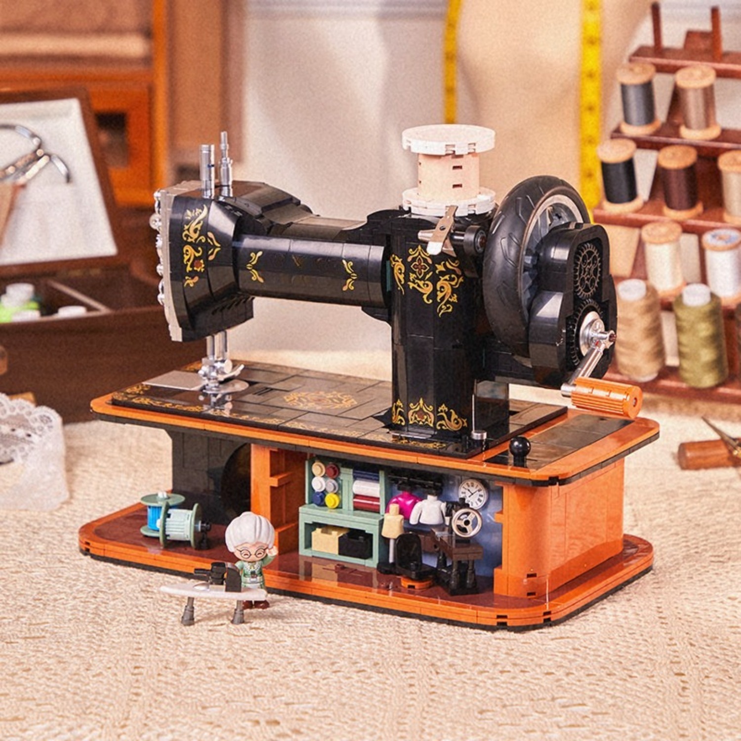 Vintage Collectible Shop - Vintage'owa maszyna do szycia z ręczną