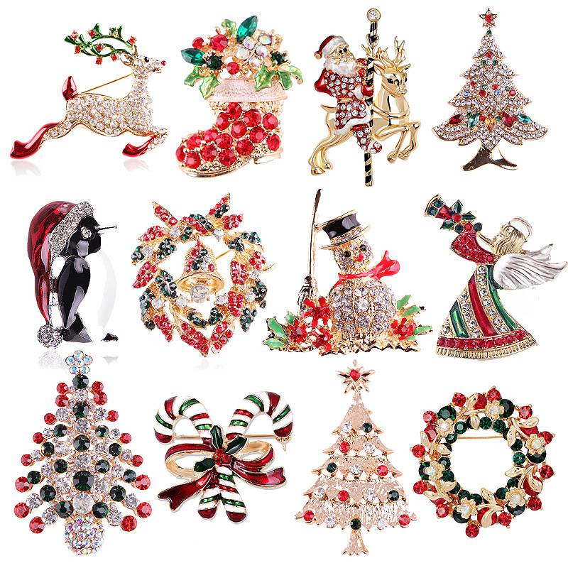 Collectible Vintage Brooches - Kolekcja broszek świątecznych w stylu vintage