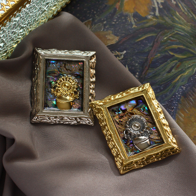 Collectible Vintage Brooches - Muylinda Vintage Van Gogh słonecznik broszki