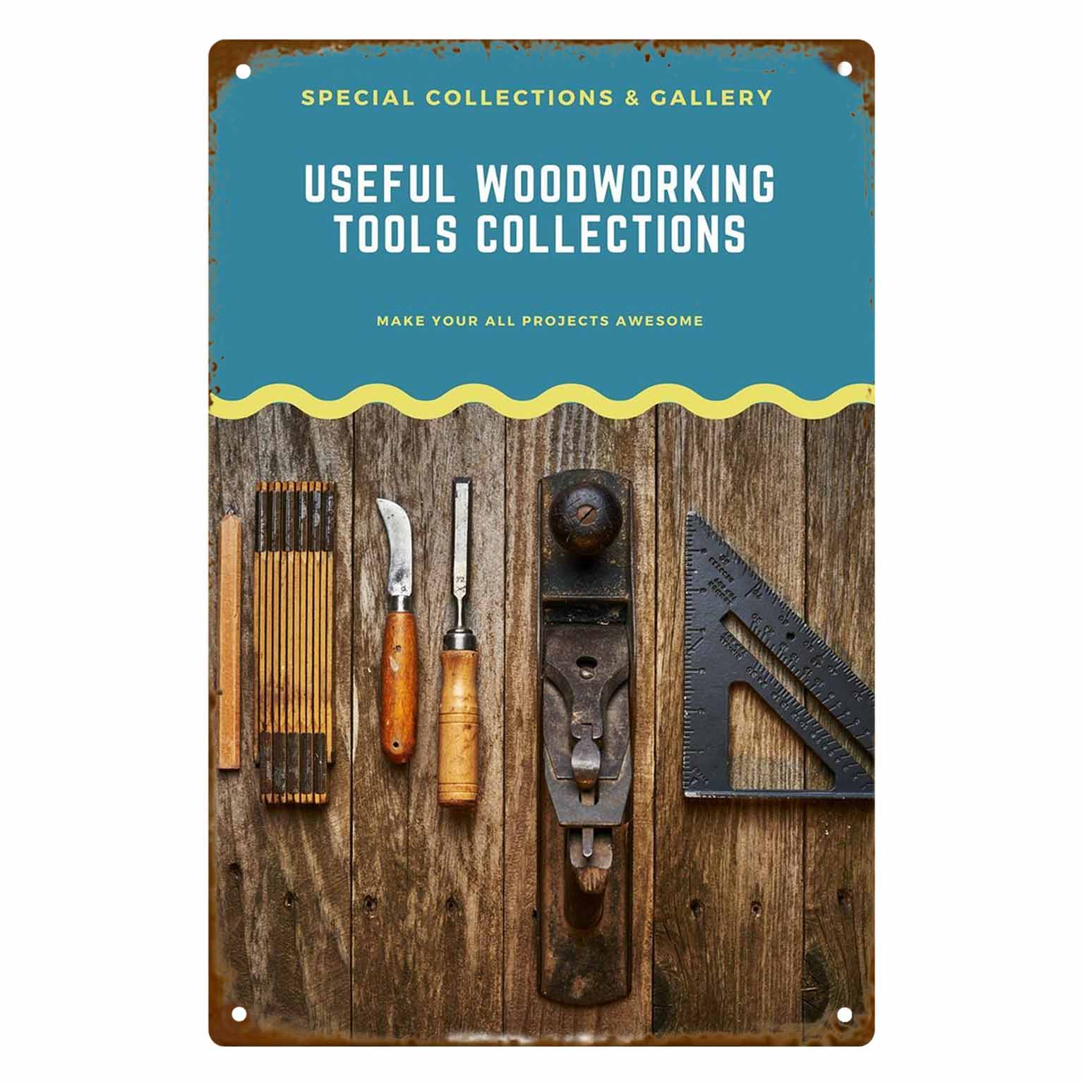 Collectible Vintage Tools - 2D PŁASKA TABLICA METALOWA 1 szt.
