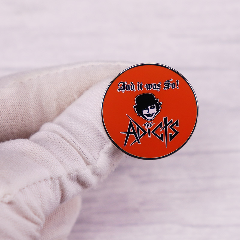 Collectible Vintage Brooches - The-Adicts emaliowana przypinka Vintage zespół rockowy