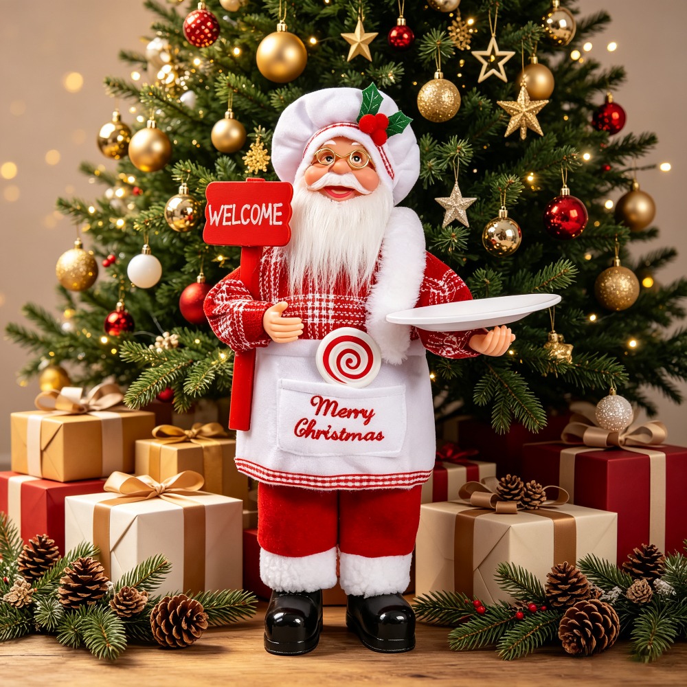 Vintage Collectible Santa - Świąteczna dekoracja na biurko w kształcie