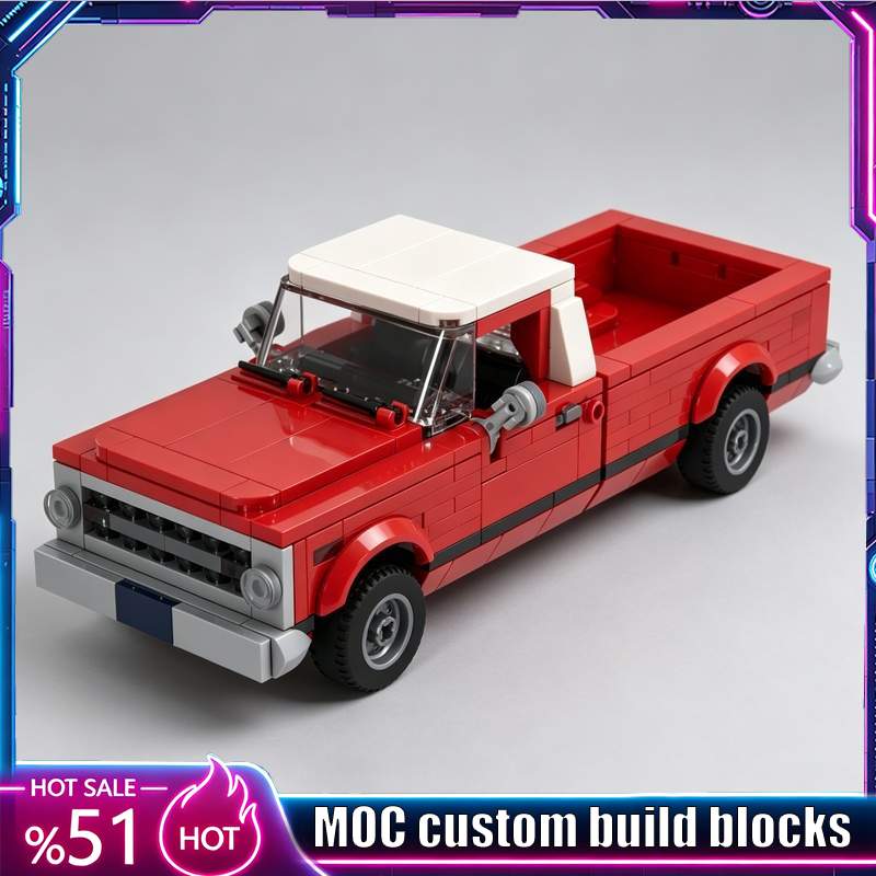 Vintage Collectible Trucks - 442 Elementy Vintage Pickup Truck MOC