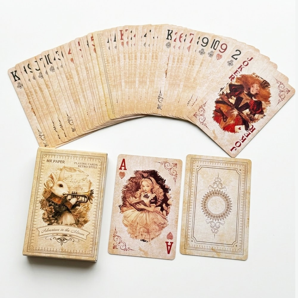 55 szt. Karty do gry Alicja w  – Vintage Collectible Playing Cards recenzja i cena