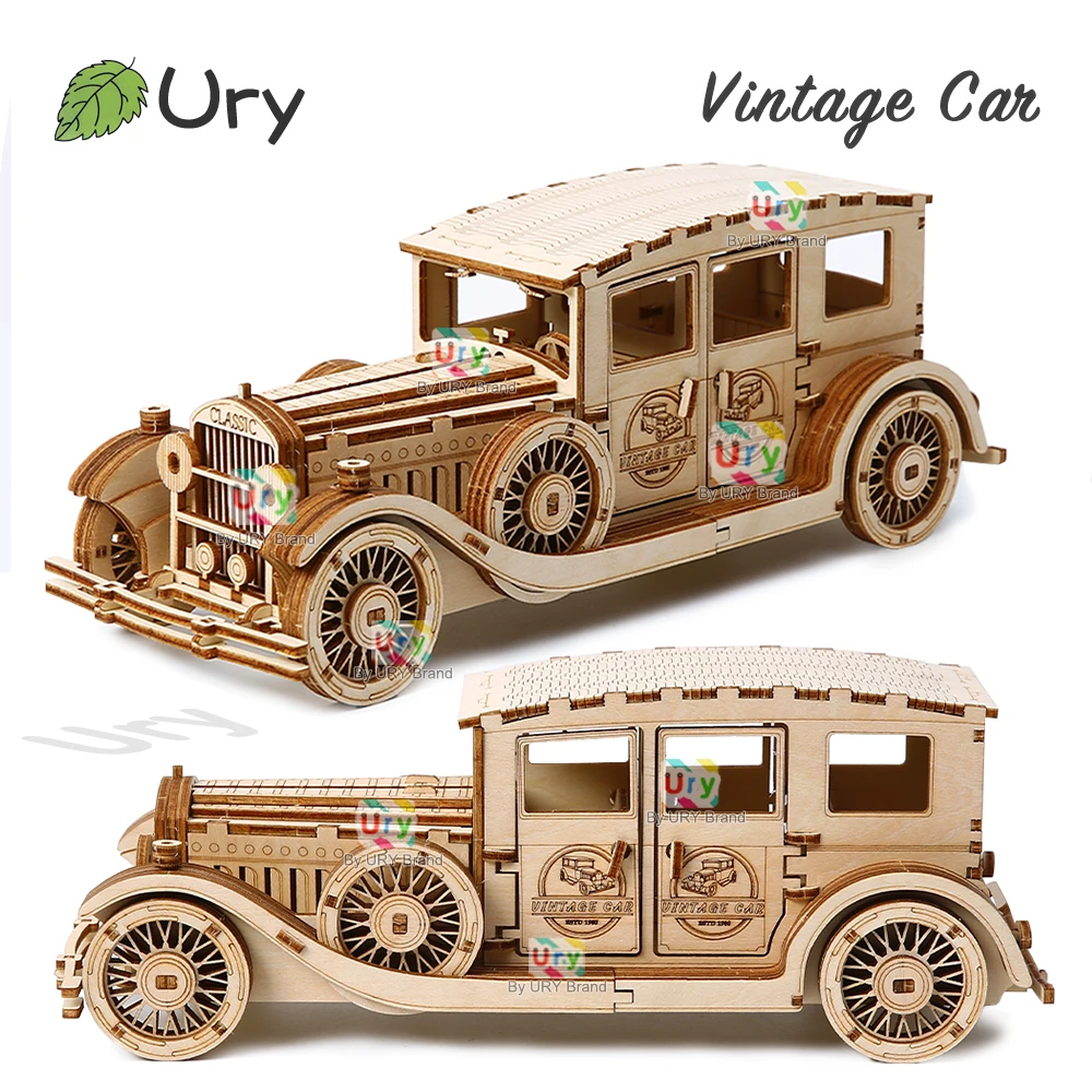 Ury Drewniane Puzzle 3D Retro  – Vintage Collectible Cars recenzja i cena