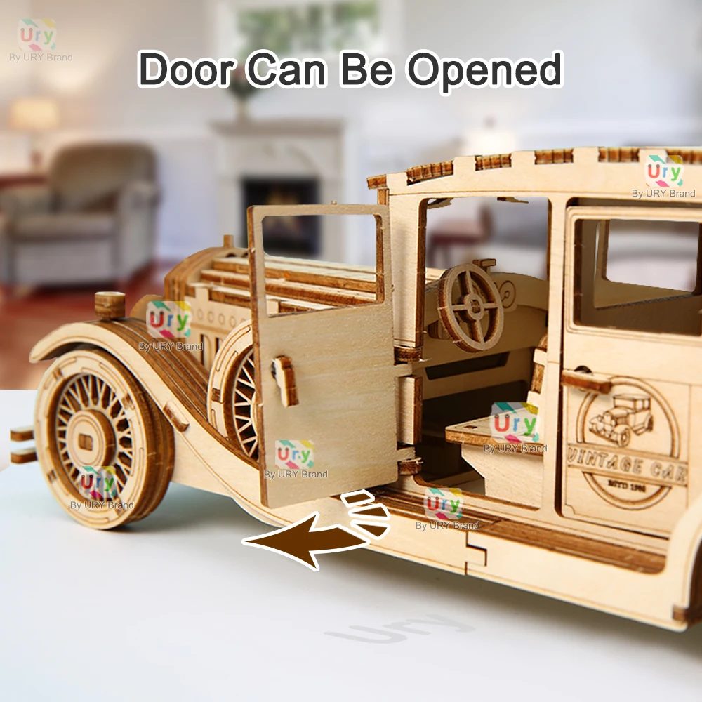 Ury Drewniane Puzzle 3D Retro  – Vintage Collectible Cars recenzja i cena