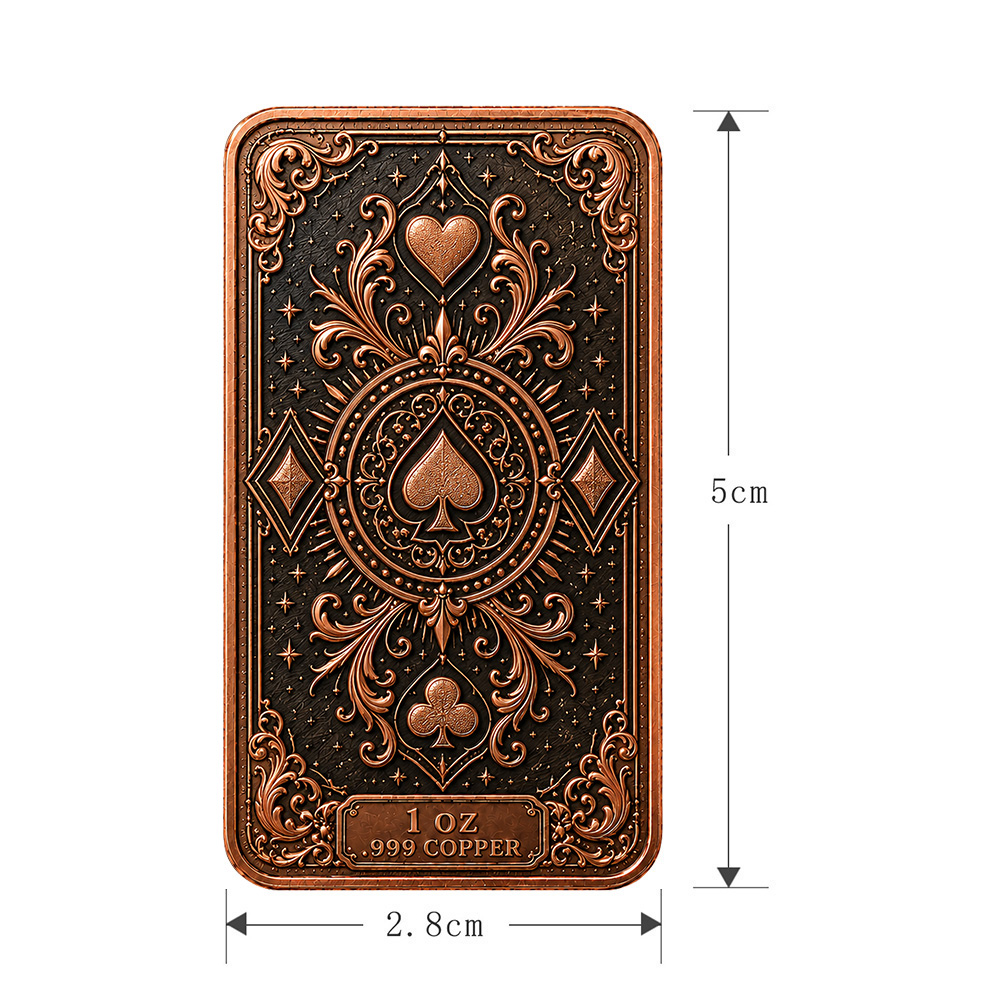 1 uncja miedzi próby .999, szt – Vintage Collectible Playing Cards recenzja i cena