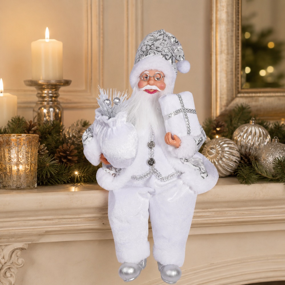 1 szt. Biały element dekoracyj – Vintage Collectible Santa recenzja i cena