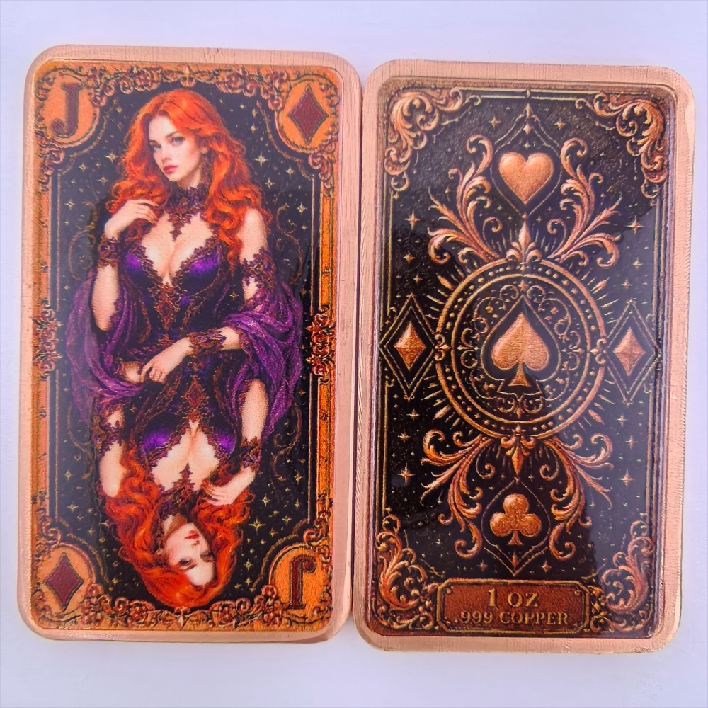 1 uncja miedzi próby .999, szt – Vintage Collectible Playing Cards recenzja i cena